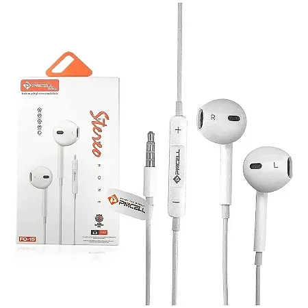Fone de Ouvido Com Microfone Para Androi e iOS FO-15 PmCell