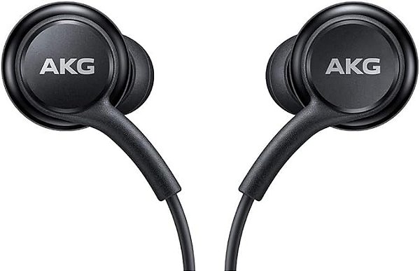 Fone de Ouvido Earphones com Fio AKG Samsung Preto Entrada P2 3.5mm AKGS10+