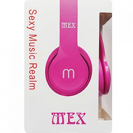 Fone de ouvido Mex AM-866F com Cabo P2 3.5mm 99 dB 32 Ohms Rosa