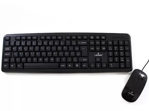 Kit Teclado e Mouse Óptico Lehmox LEY-214 USB 2.0/1.1 Preto