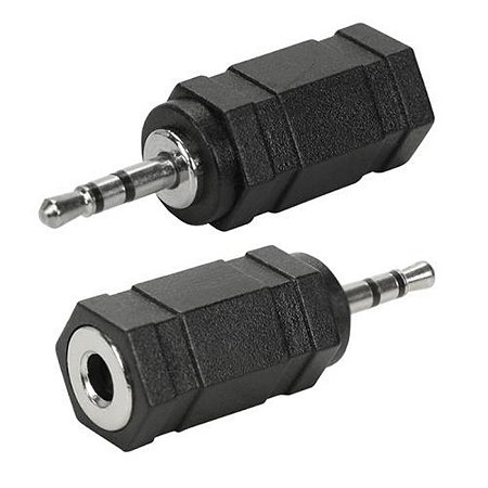Plug adaptador P1 para P2 estereo macho EXBOO32