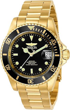 Relógio masculino Invicta Pro Driver Original Dourado com Preto 40mm 8929OB
