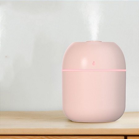 Umidificador de Ar RGB Lehmox LEY-1786 330ml com Led Rosa