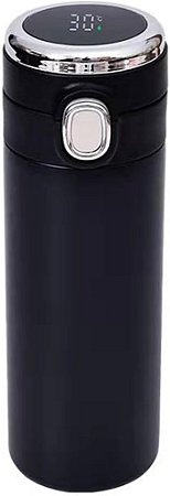 Garrafa De Água Inteligente 420ml Copo Termica Com Sensor - Cor Preto - Com logo