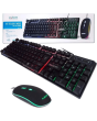 Kit teclado mouse gamer computador usb abnt2 led pto bk-g550 - EXBOM