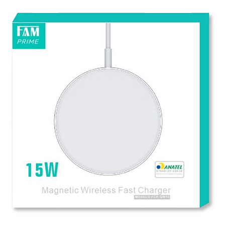 Carregador Magnético por Indução 15W - FAM - FCA-QW16