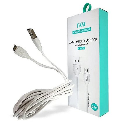 Cabo Carregador Tipo C FCA-BC10 FAM Branco