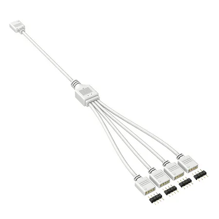 Cabo Splitter RGB 12V 4 Pinos Branco