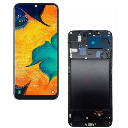 Tela com display sem aro Samsung Galaxy A20