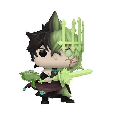 Boneco Funko Pop Black Clover - Yuno Com Espírito De Zephyr #1422