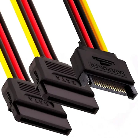 Cabo De Energia 2 Sata 15P Fêmea X 1 Sata 15P Macho Grasep - D-Cic03 12321