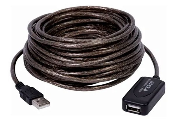 Cabo Usb Extensão Ativa 5 Metros Com Reforço De Sinal Cua5M Tomate Mcb-025