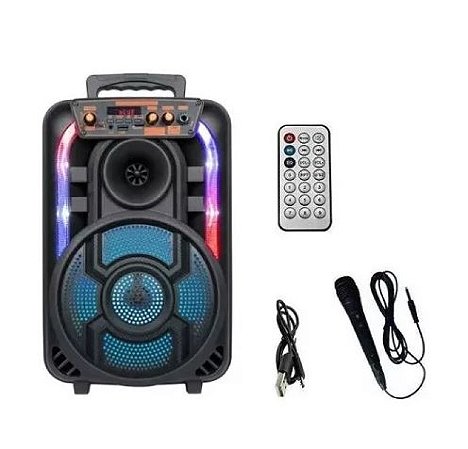 Caixa De Som Bluetooth Portátil Com 8 Luzes Led E Microfone Integrado Yx-H831