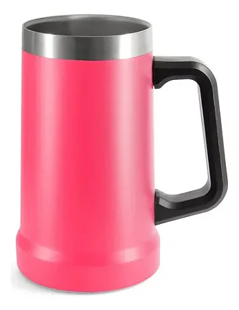 Caneca Térmica Stanley 709Ml Chopp E Cerveja Em Aço Inoxidável Rosa Choque