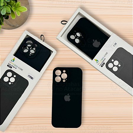 Capinha Soft Touch Veludo - Preto para iPhone 14 Pro Max