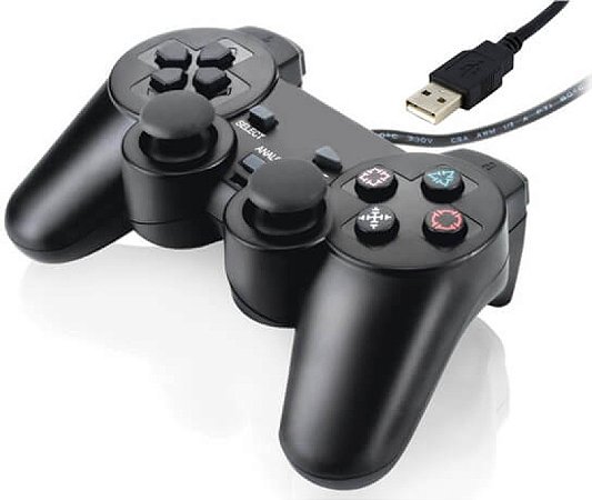 Controle Dualshock Para Pc Com Conexão Usb Alta Precisão Fr-202 Mex-03