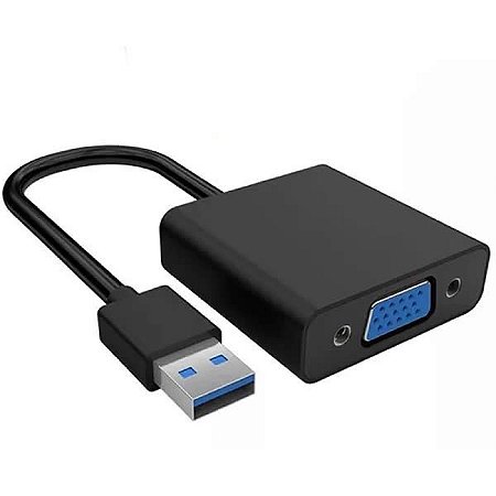 Conversor Usb Para Vga Conexão Rápida Para Telas E Projetores Usb-Vga Ly-029