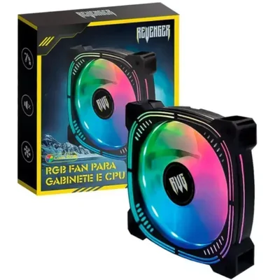 Cooler FAN para Gabinete e CPU 120mm Silencioso 1500Rpm LED Revenger G-VR336 Preto