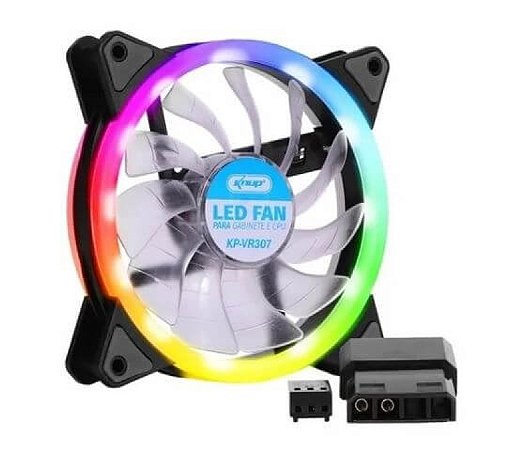 Cooler Gamer Rgb 120Mm Com Alta Rotação E Iluminação Personalizada Kp-Vr307