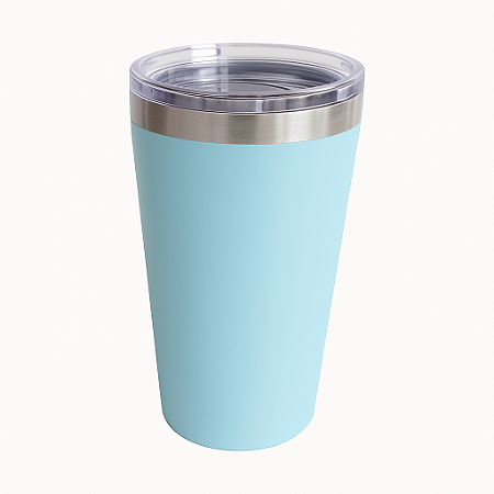Copo Térmico Stanley 350Ml Beer Pint Stl Azul Claro Em Aço Inox Com Tampa