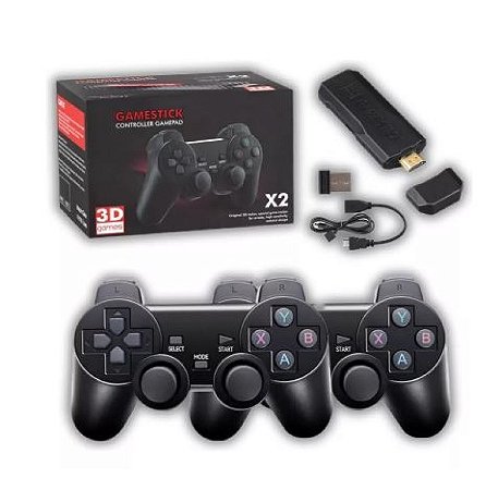 Gamer Stick X2 3D Com Controle Remoto E Biblioteca Retro X2-3D