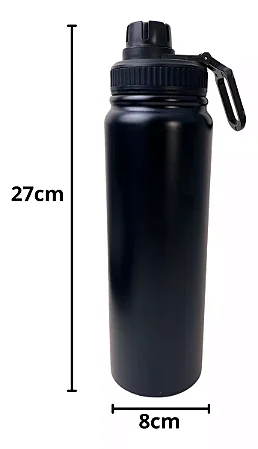 Garrafa Térmica 800Ml Isolada Água Gelada Esporte Premium Na Cor Azul Claro