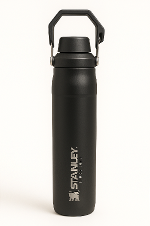 Garrafa Térmica Stanley Beer Pint Em Aço Inoxidável Com Mega Alça Colors 720Ml Preto