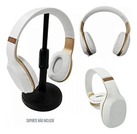 Headphone Estéreo Altomex Bm759 Com Bluetooth E Graves Reforçados Branco