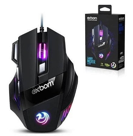Mouse Gamer 7D Com Resolução 3200Dpi E Iluminação Led Ms-G260