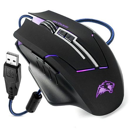Mouse Gamer Ergonômico Com 7 Botões Rgb Colorido E 3200Dpi Exbom Ms-G270
