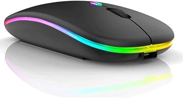 Mouse Gamer Ergonômico Sem Fio Recarregável Com Iluminação Rgb Knup Kp-Mu013