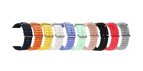 Pulseira Esportiva Oceano Para Apple Watch Silicone (42/44/45/49)