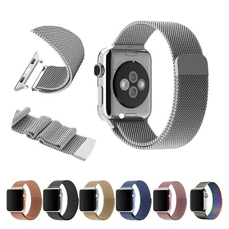 Pulseira Premium De Metal Para Apple Watch (42/44/45/49)