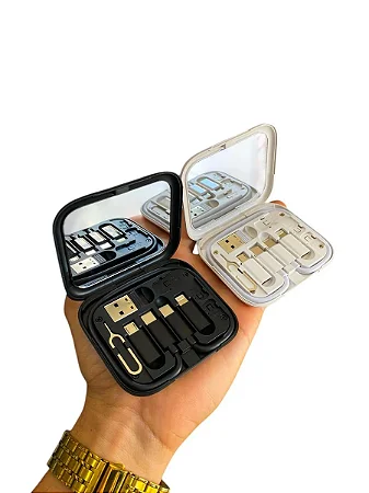 Kit Adaptadores 9 Em 1 + Cabo Tipo C P/ Tipo C 28Cm - Kaidi - Kd-102