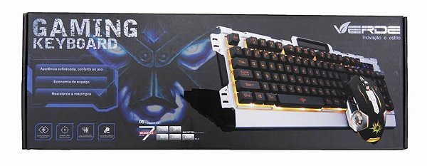 Kit Teclado E Mouse Gamer Com Iluminação Jp-133 Tmjp-133