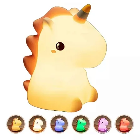 Luminária Led Decorativa De Silicone Touch Rgb Unicórnio Xtrad Dl-972