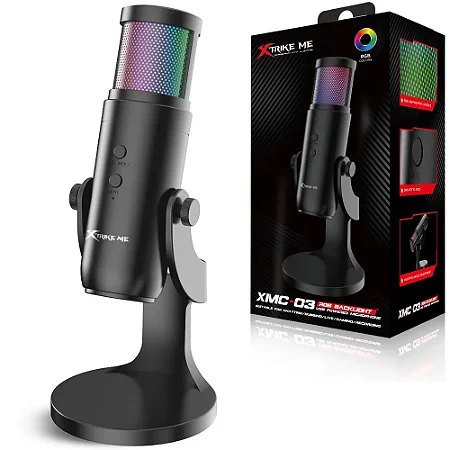Microfone Gamer Profissional Rgb Condensador Xtrike-Me Xmc03 14272