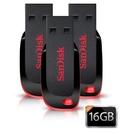 Pendrive Sandisk 16Gb Alta Performance Para Transferência Rápida Pen 16Gb S