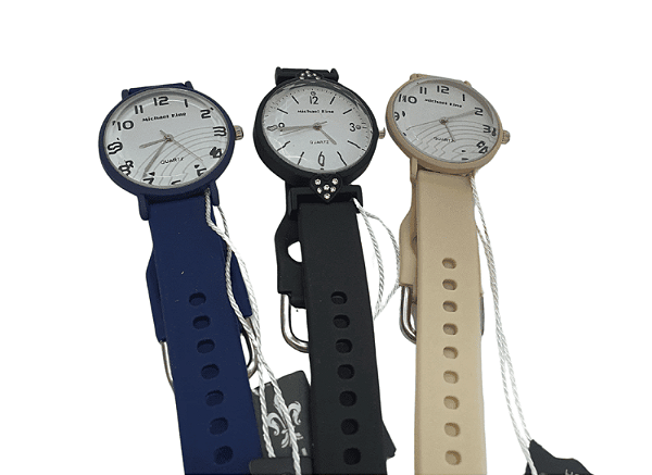 Relógio Redondo Feminino Com Pulseira De Silicone Modelos Sortidos Redo-Sili