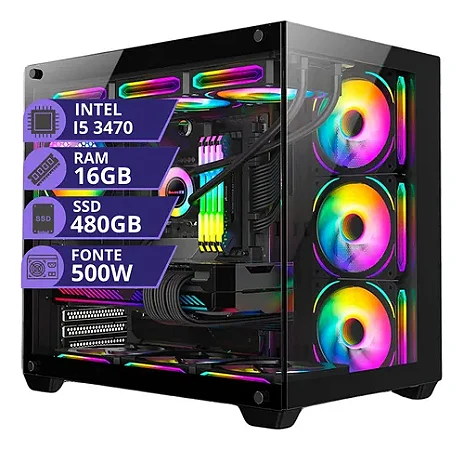 Pc Gamer Cpu Intel I5 3.2ghz Ssd 480gb Memoria Ram 16gb 500w 16 Gb (Valor parcelado)