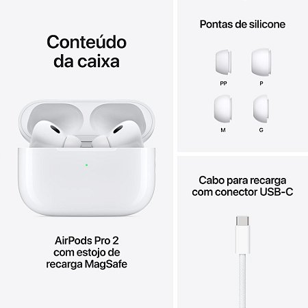 Apple AirPods Pro 2ª geração USB-C | Fone de ouvido Apple - Asqui