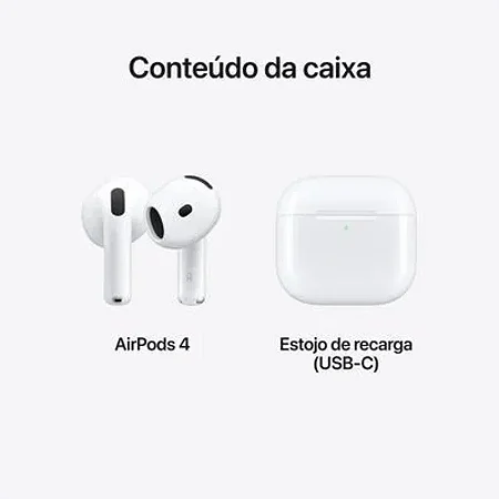 Apple AirPods 4 com ANC e charging case | Fone de ouvido Apple