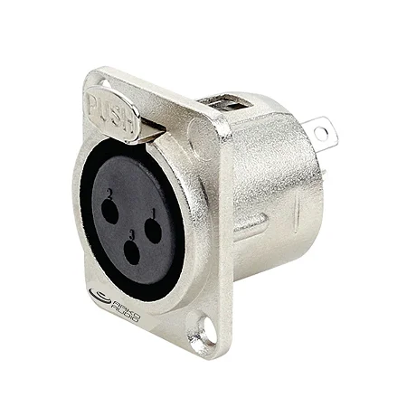 CONECTOR XLR FÊMEA DE PAINEL 3 PINOS