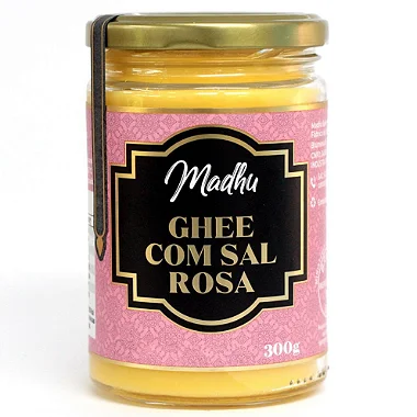 Ghee com Sal Rosa do Himalaya 300g | Madhu Ghee