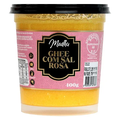 Ghee com Sal Rosa do Himalaya 400g | Madhu Ghee