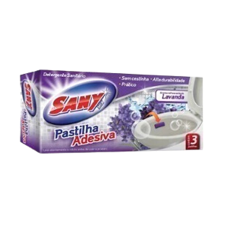 PASTILHA ADESIVA SANITARIA C/3 LAVANDA SANY BRIL