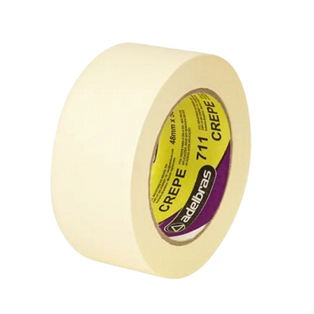 FITA ADESIVA 48MMX40M CREPE BR 711 ADELBRAS