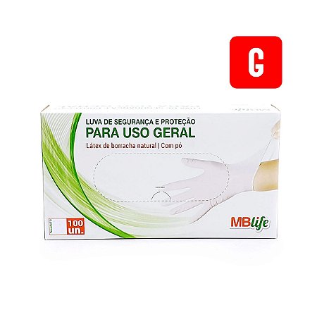 Luva  Proced Latex Mblife C/100 (G)