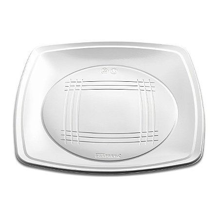 Prato de Plástico Quadrado 15cm Branco 10 unidades - Prafesta
