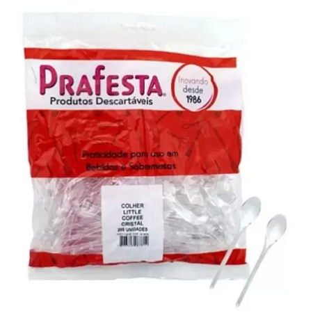 PRAFESTA COLHER LITTLE CAFFE BRANC C/100